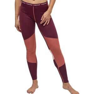 Kari Traa Lam Pant 100% Wool Base Layer Slim Fit Leggings Colorblock Flush M